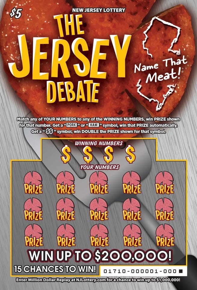 Pork roll vs. Taylor ham debate celebrated in new scratch-off lottery ticket