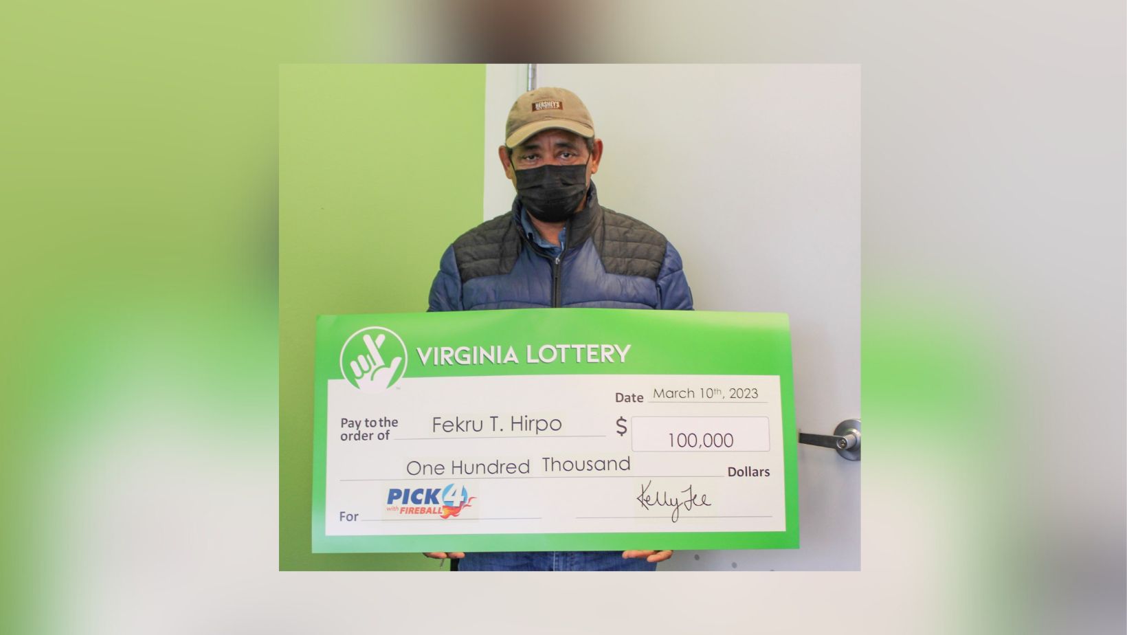 Virginia man wins $100,000 after playing same numbers on 20 lottery tickets