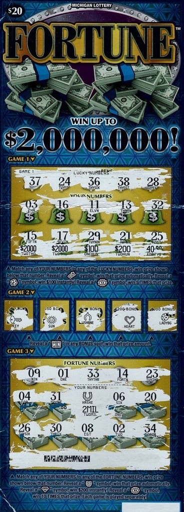 Genesee County man wins $2 million on instant Michigan Lottery ticket Genesee County man wins $2 million on instant Michigan Lottery ticket